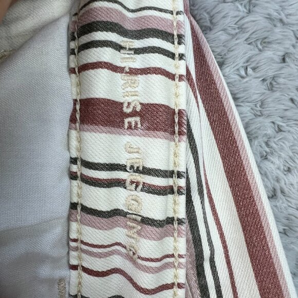 American Eagle Womens Next Level Stretch High Rise Jegging Striped Denim Jean 14 - Picture 12 of 15